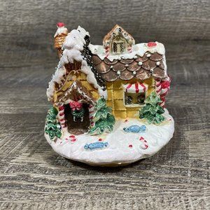 Candle Lite Gingerbread House Christmas Jar Candle Lid Topper Candy Winter